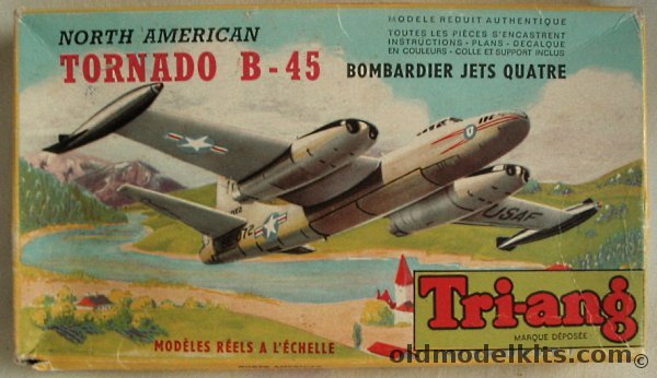 Tri-ang 1/159 B-45 Tornado Four Jet Bomber Tri-ang Issue (Frog Molds), 388P plastic model kit
